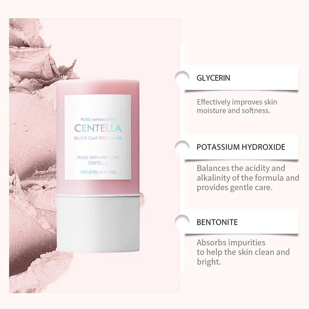 Centella Clay Stick Mask 27g – Deep Hydration, Pore Minimizing & Soothing Facial Care