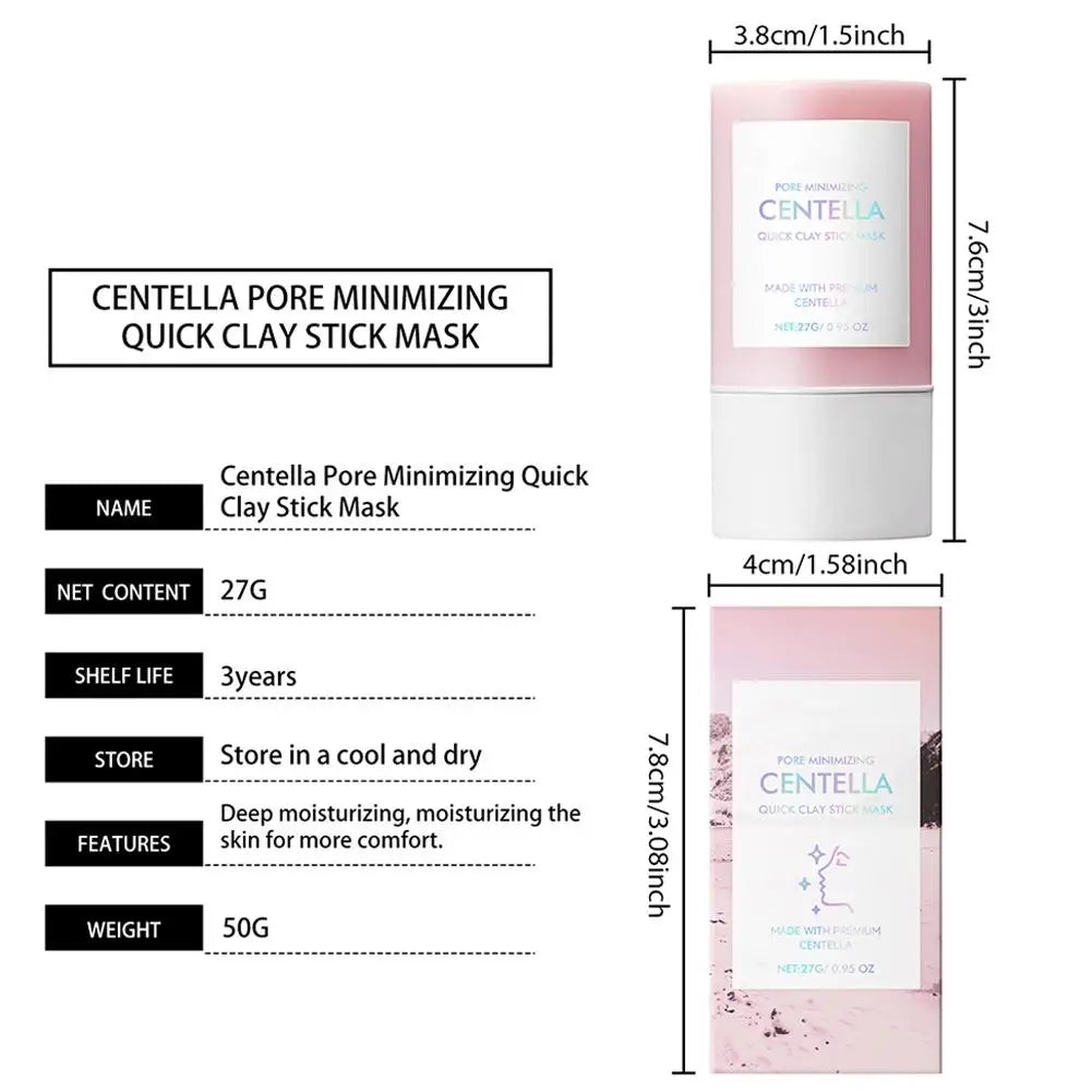 Centella Clay Stick Mask 27g – Deep Hydration, Pore Minimizing & Soothing Facial Care