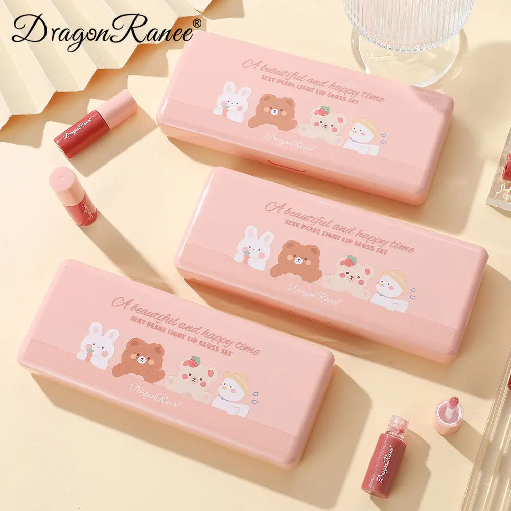 10-Piece Glitter Lip Gloss Set – Moisturizing, Non-Stick, Long-Lasting & Pearlescent Shine