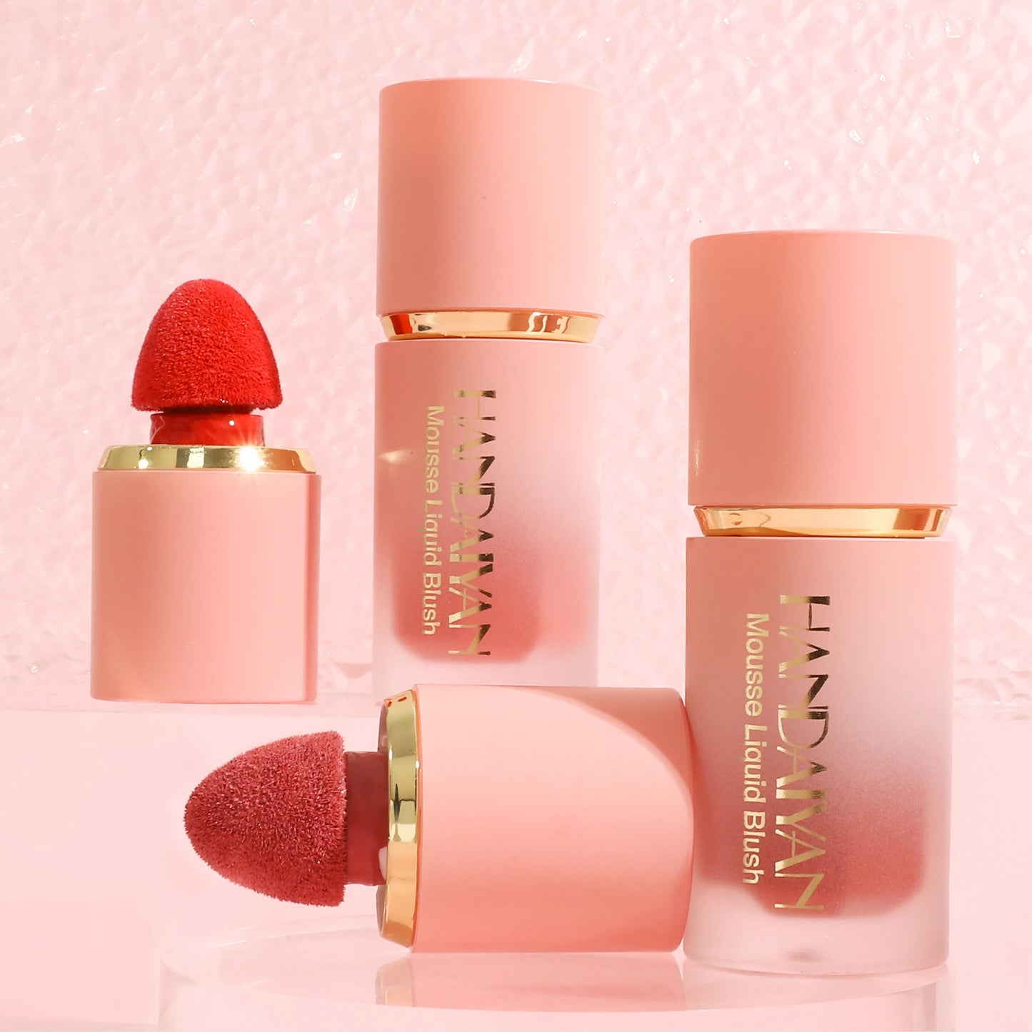 ๐ธ HANDAIYAN 6-Color Matte Liquid Blush โ Long-Lasting, Waterproof & Easy-Blend with Sponge Tip