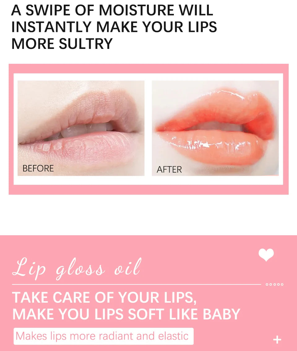 💖 3-in-1 Lip Glow Oil – Moisturizing, Plumping & Glossy Tint