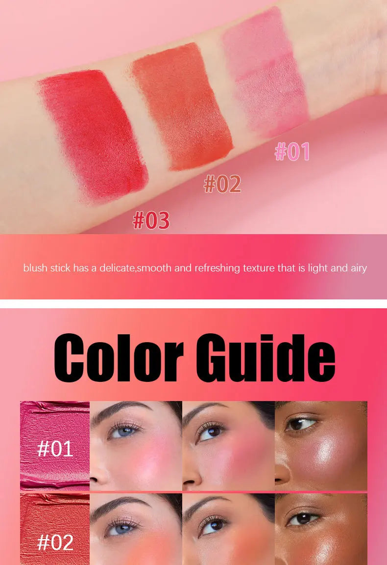 Multi-Functional Blush Stick – Waterproof, Long-Lasting & Easy to Blend
