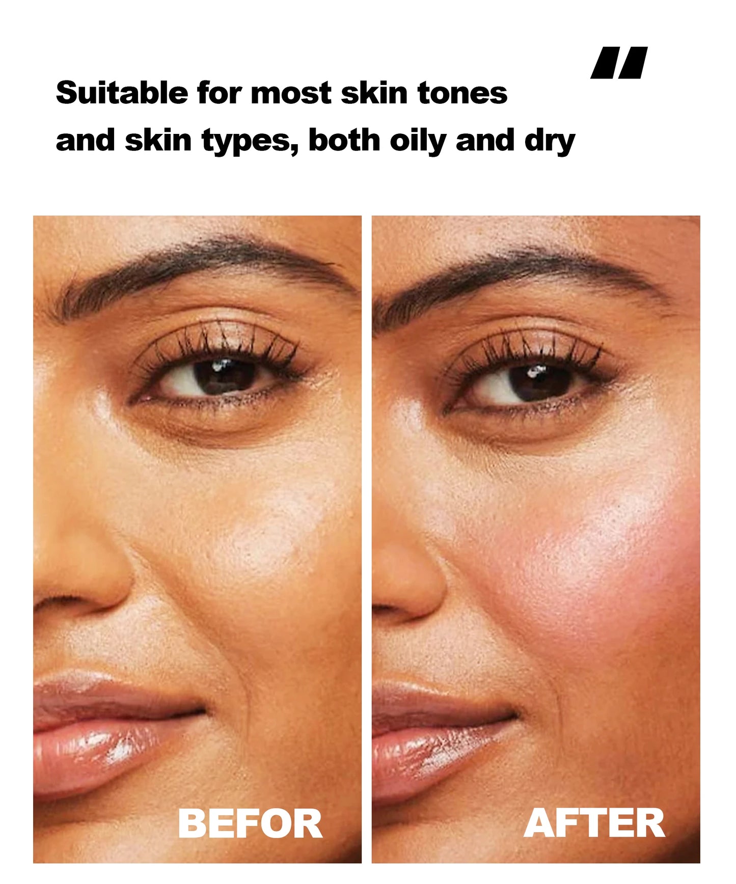 🌸 HANDAIYAN 6-Color Matte Liquid Blush – Long-Lasting, Waterproof & Easy-Blend with Sponge Tip