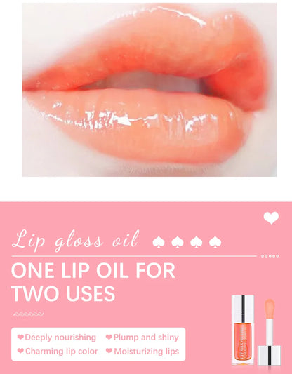 💖 3-in-1 Lip Glow Oil – Moisturizing, Plumping & Glossy Tint