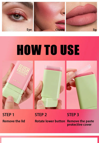 Multi-Functional Blush Stick – Waterproof, Long-Lasting & Easy to Blend